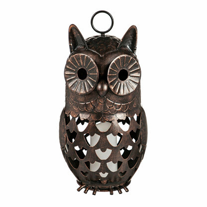 Crafted Metal LED Owl Lantern | Plow & Hearth