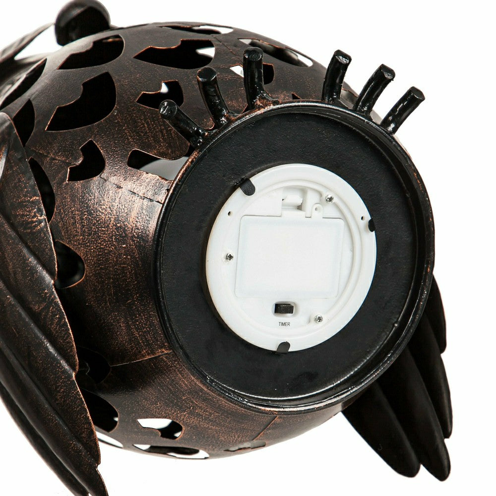 Crafted Metal LED Owl Lantern | Plow & Hearth