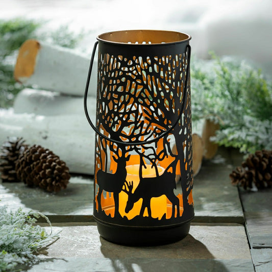 Woodland Storybook Outdoor Lamp & Lighting, Metal Lantern, Woodland Fo | Plow & Hearth