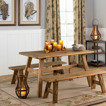 Woodland Flameless LED Candles with Timer, Set of 3 | Plow & Hearth