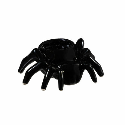 Ceramic Halloween Spider Tealight Candle Holder | Plow & Hearth