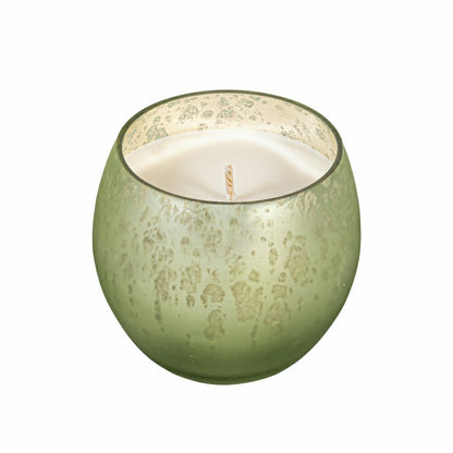 Egg Shape Mercury Glass Candle, Smoke Green | Plow & Hearth