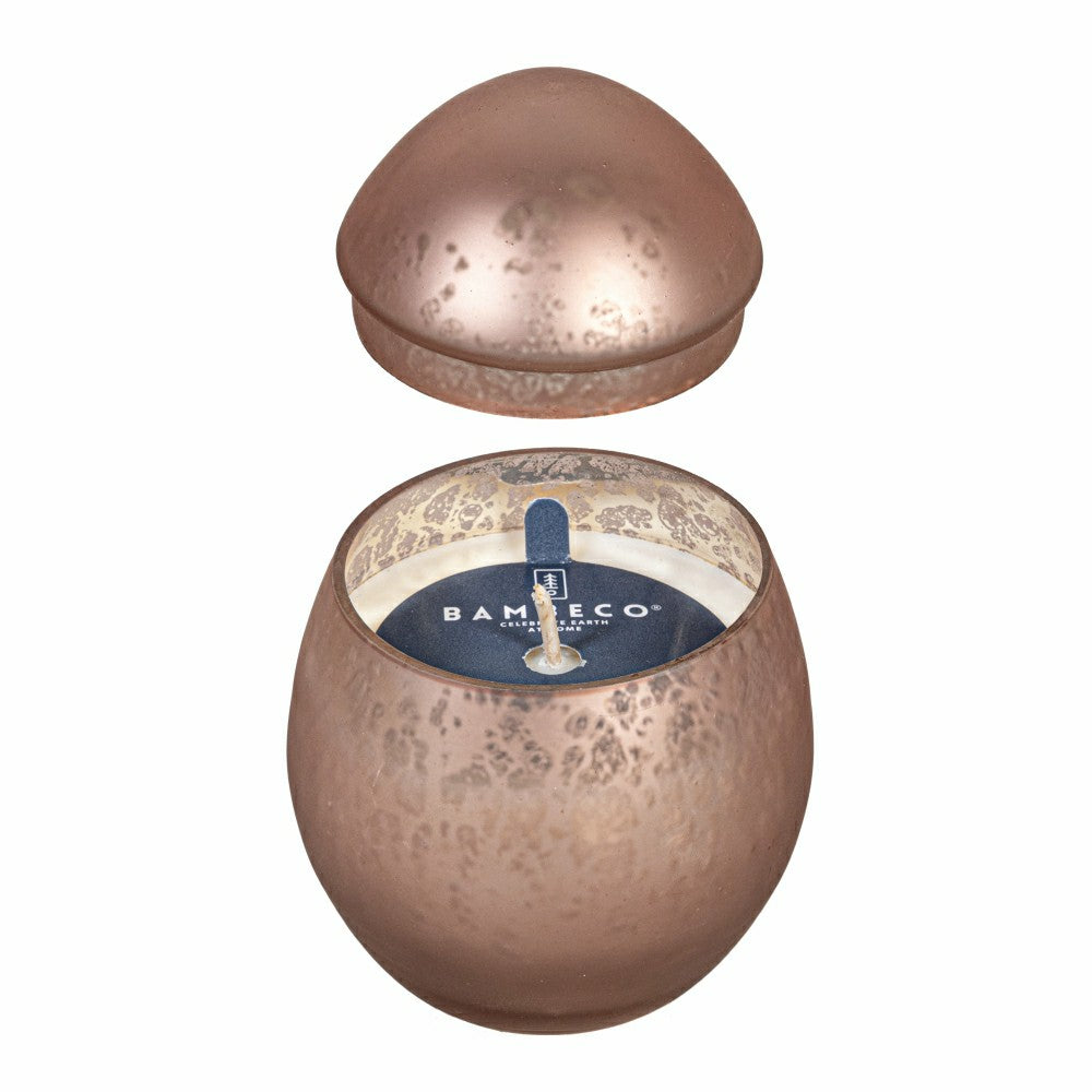 Egg Shape Mercury Glass Candle, Rose Smoke | Plow & Hearth