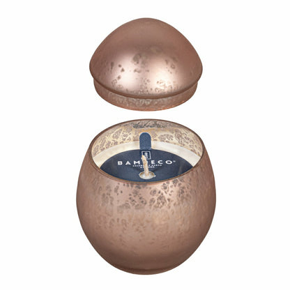 Egg Shape Mercury Glass Candle, Rose Smoke | Plow & Hearth