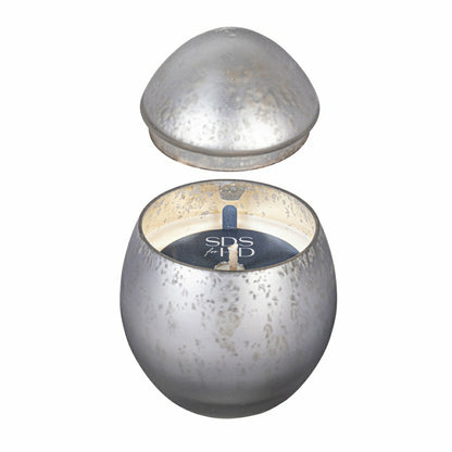 Egg Shape Mercury Glass Candle, Ancient Water | Plow & Hearth