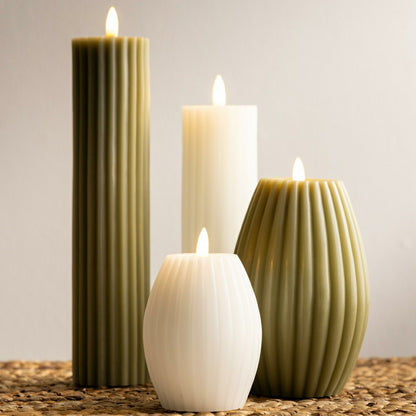 Tall LED Carved Candle | Plow & Hearth