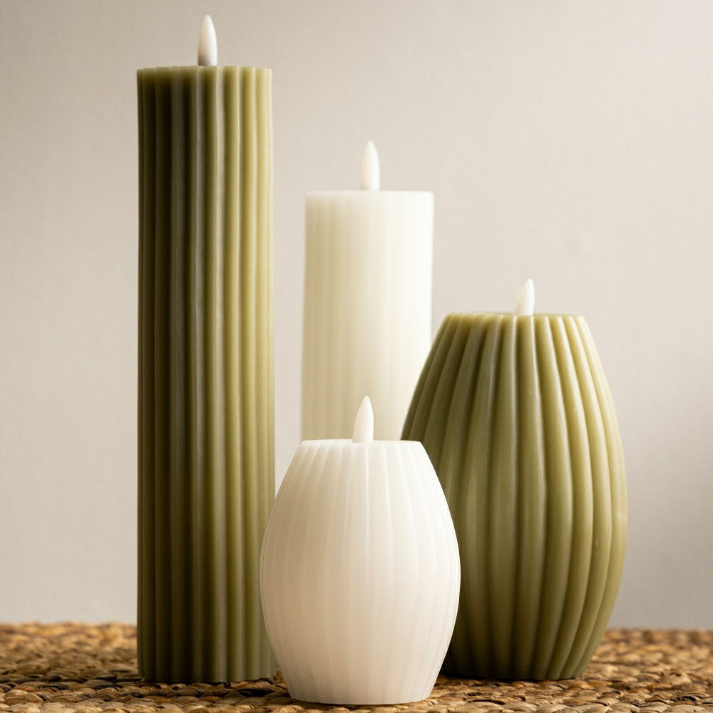 Tall LED Carved Candle | Plow & Hearth
