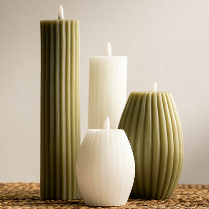 Tall LED Carved Candle | Plow & Hearth