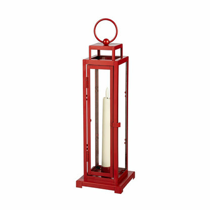 Tower Lantern LED Tapered Set of 3 with Red Finish | Plow & Hearth