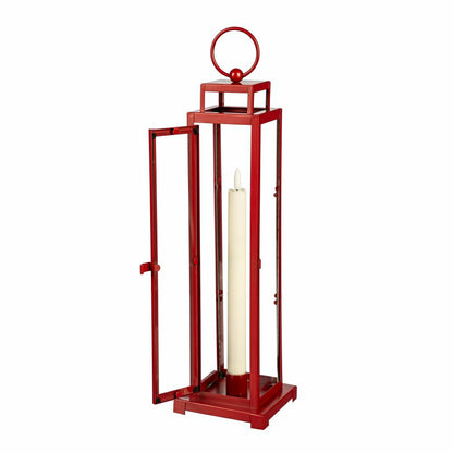 Tower Lantern LED Tapered Set of 3 with Red Finish | Plow & Hearth