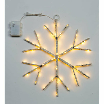 Lighted Birch Branch Snowflake Hanging Accent | Plow & Hearth