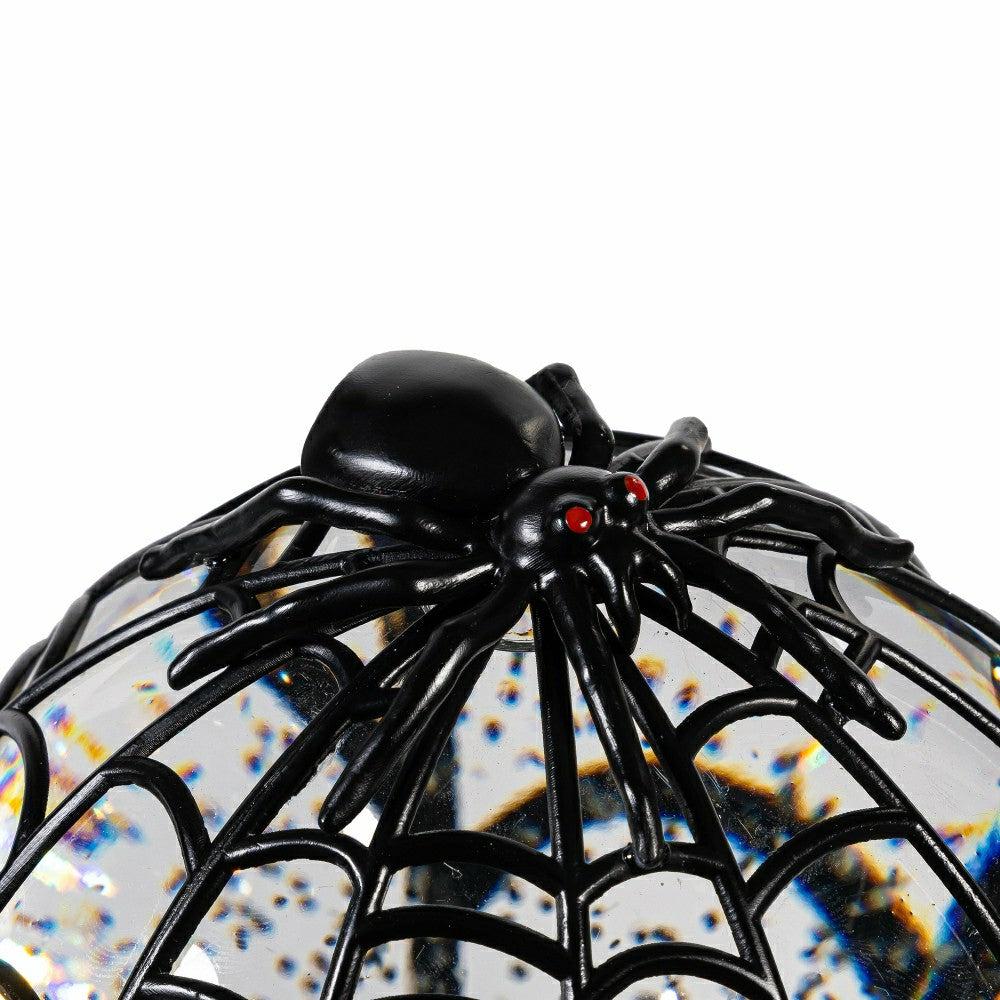Haunted House Spider Web LED Water Globe, 7.5"H | Plow & Hearth