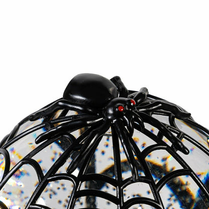 Haunted House Spider Web LED Water Globe, 7.5"H | Plow & Hearth