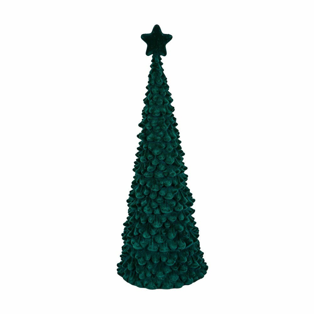 Joyful Traditions LED Table Decor Flocked Tree with Star, Set of 2 | Plow & Hearth