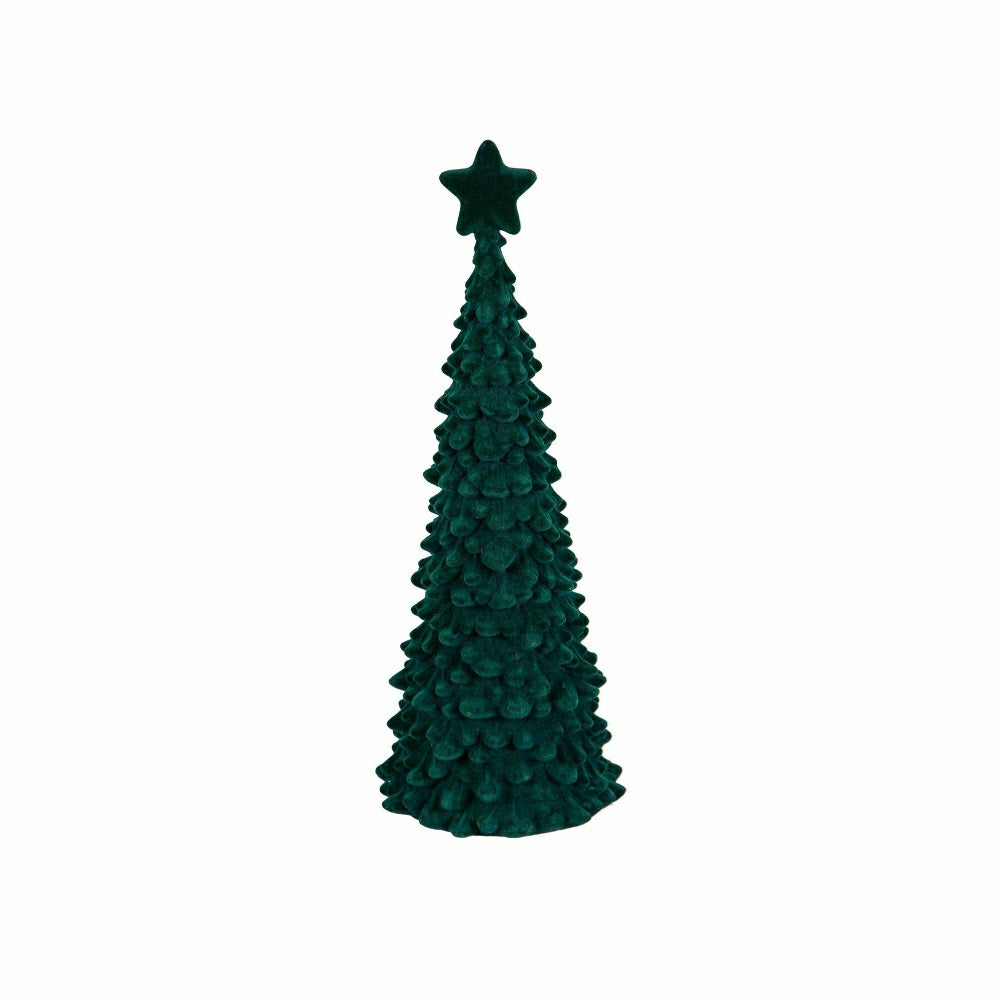 Joyful Traditions LED Table Decor Flocked Tree with Star, Set of 2 | Plow & Hearth