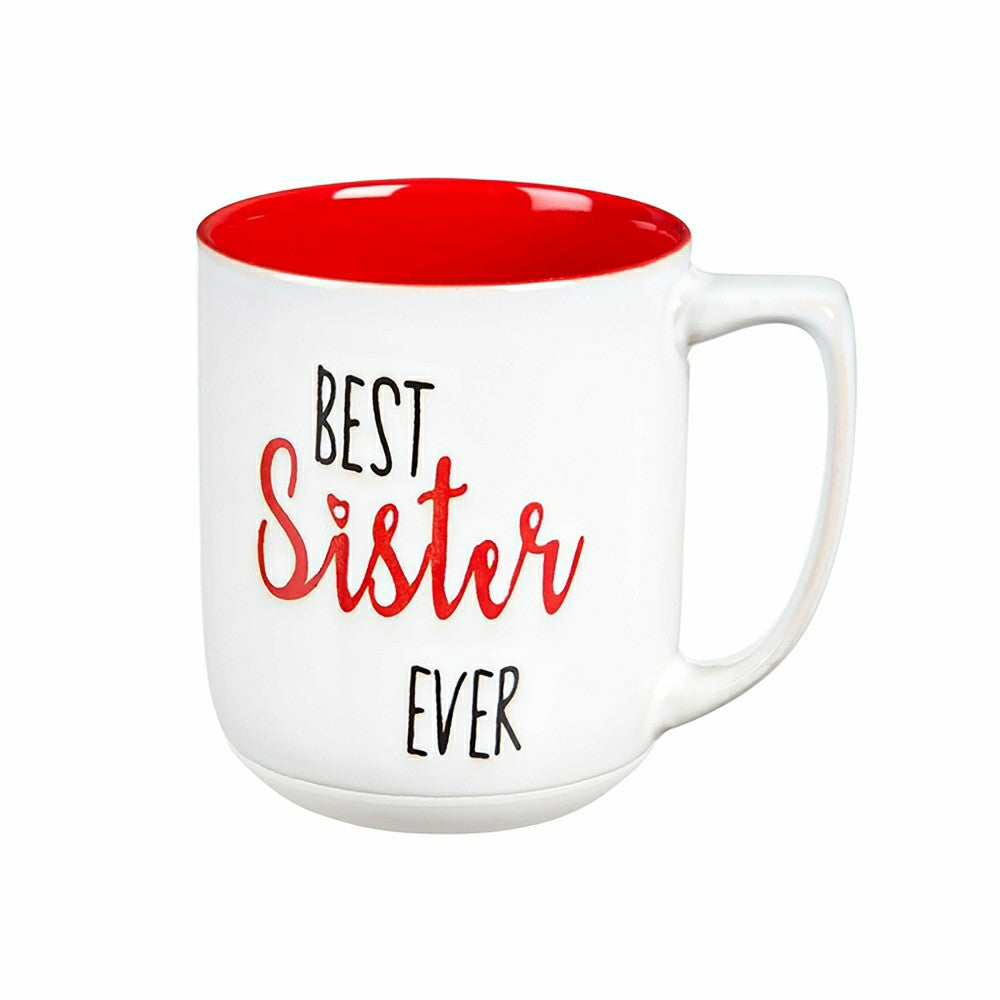 Ceramic Cup, 14 OZ, Best Sister Ever | Plow & Hearth