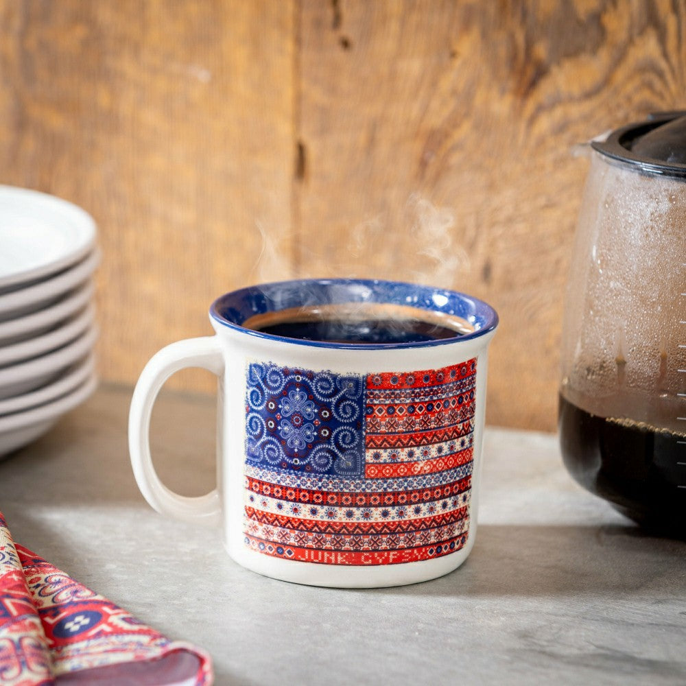 Americana BOHO by JG, Flag Camper Cup | Plow & Hearth