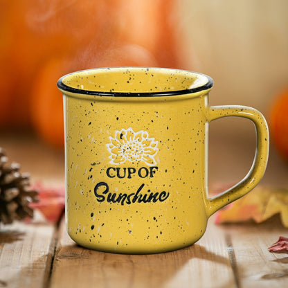 Harvest Blossom Cup Of Sunshine Ceramic Cup, 12oz | Plow & Hearth