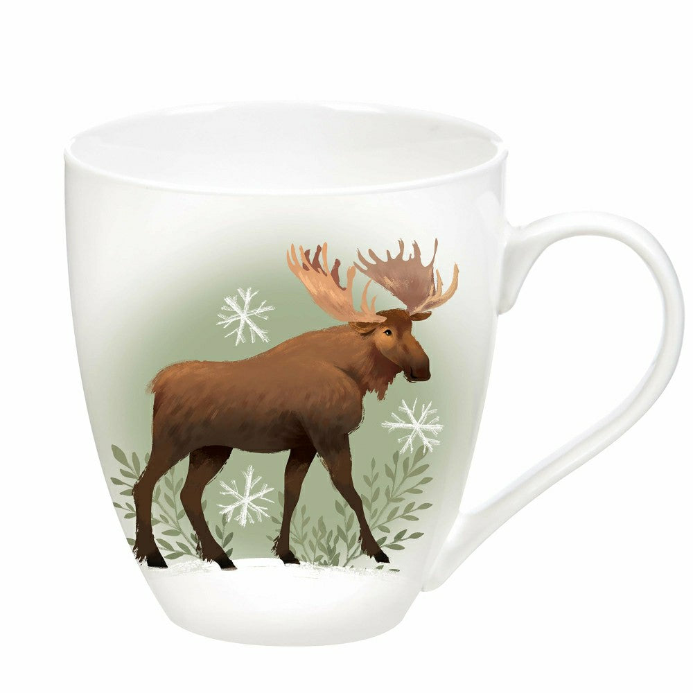 Woodland Storybook Coffee Cup Ceramic Cup O' Java, Moose, 17oz, Gift B | Plow & Hearth
