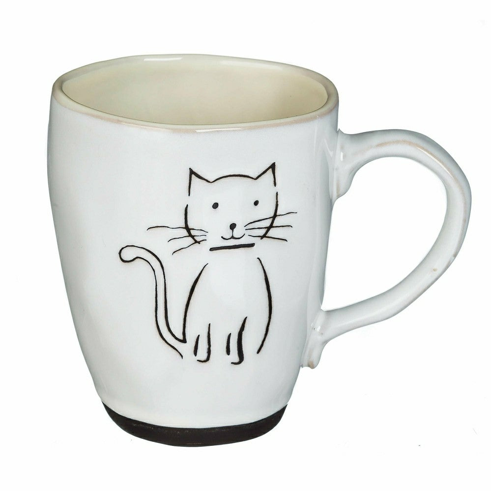 Pet Central Drinkware Gift Set Ceramic Cup and Mouse Toy, Pet Cat, 16o | Plow & Hearth