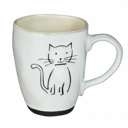 Pet Central Drinkware Gift Set Ceramic Cup and Mouse Toy, Pet Cat, 16o | Plow & Hearth