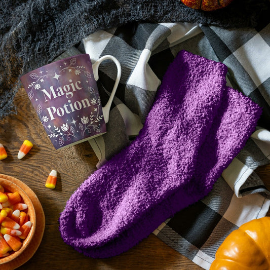 Magic Potion Ceramic Cup Flare Cup and Purple Socks Gift Set, 12oz, Gi | Plow & Hearth