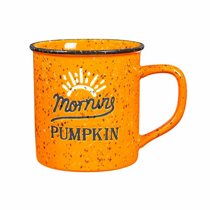 Harvest Blossom Ceramic Cup, 12 OZ, "Morning Pumpkin" | Plow & Hearth