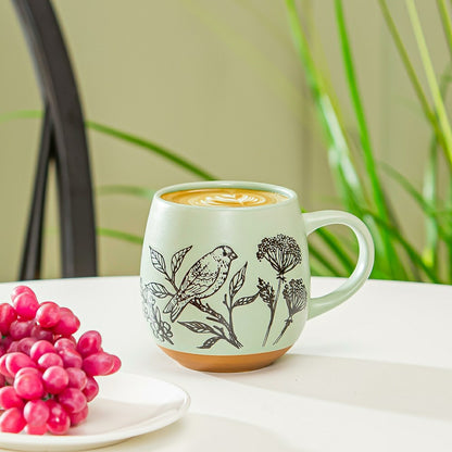 Artisan Series VII Green Ceramic Cup, 15oz, Giftbox | Plow & Hearth