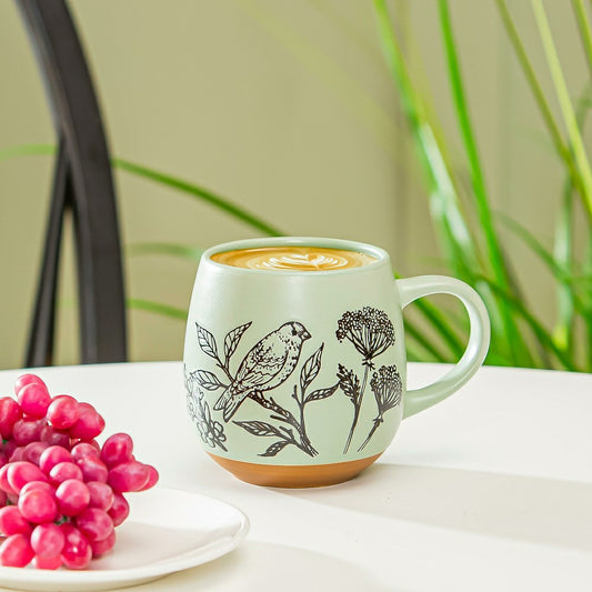 Artisan Series VII Green Ceramic Cup, 15oz, Giftbox | Plow & Hearth