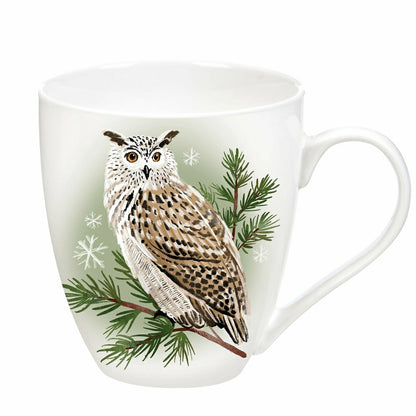 Winter Grove Coffee Cup Ceramic Cup O' Java, Owl, 17oz, Gift Box | Plow & Hearth