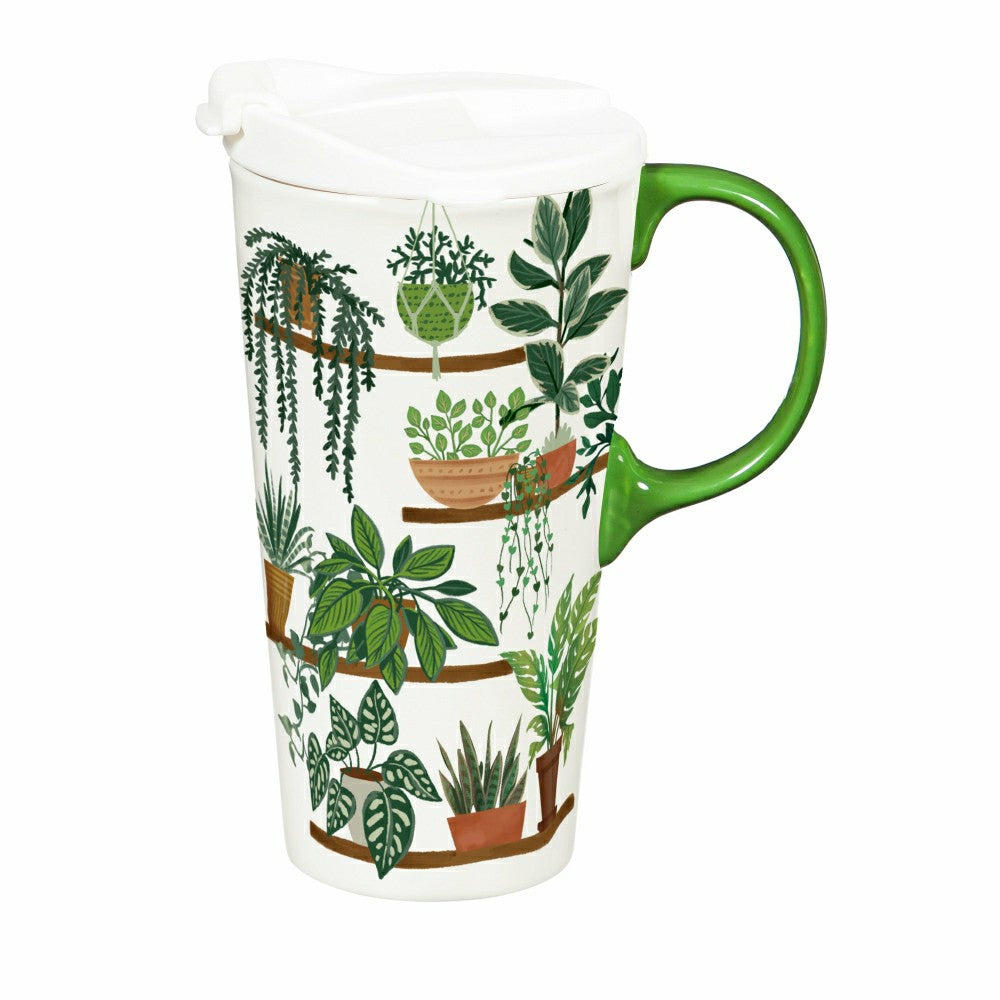 Cottage Garden Ceramic Perfect Cup, Plants, 17oz, Gift Box | Plow & Hearth
