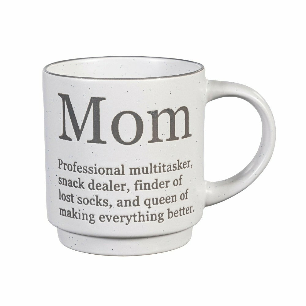 Heart of the Home Coffee Cup Funny Title Series Ceramic Cup, Mom, 12oz | Plow & Hearth