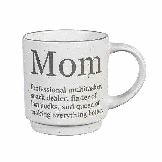 Heart of the Home Coffee Cup Funny Title Series Ceramic Cup, Mom, 12oz | Plow & Hearth
