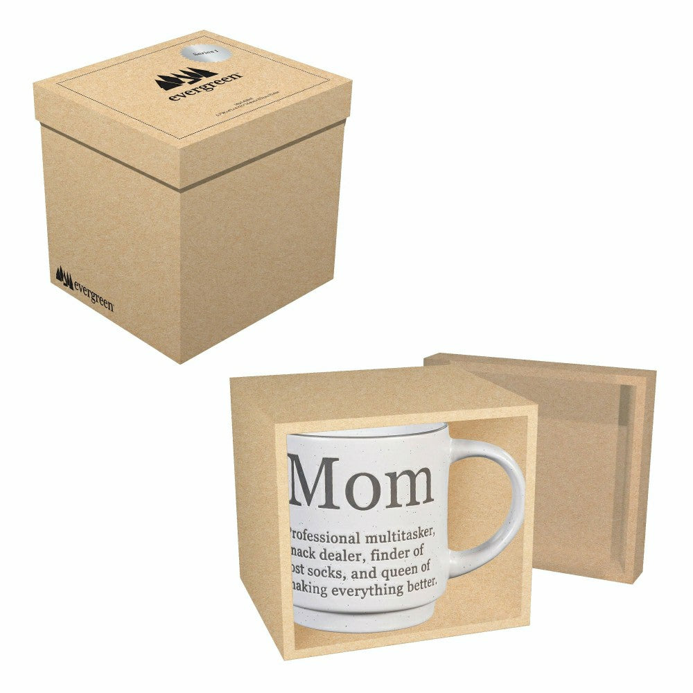 Heart of the Home Coffee Cup Funny Title Series Ceramic Cup, Mom, 12oz | Plow & Hearth
