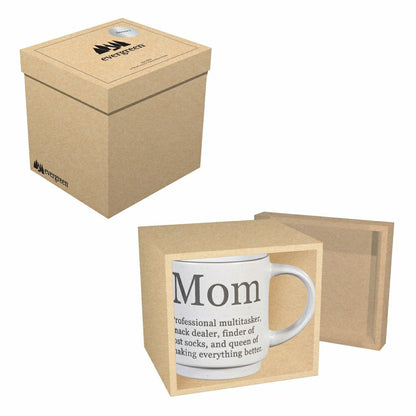 Heart of the Home Coffee Cup Funny Title Series Ceramic Cup, Mom, 12oz | Plow & Hearth