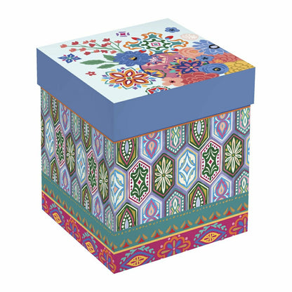 Geometric Tapestry Ceramic Cup O' Java, 17oz, Gift Box | Plow & Hearth