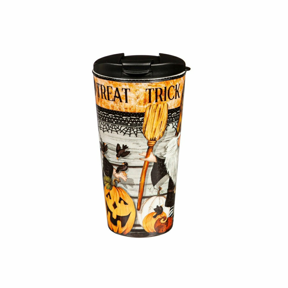Haunted House 17 OZ Ceramic Cup and Puzzle Gift Set, Trick Or Treat Gn | Plow & Hearth