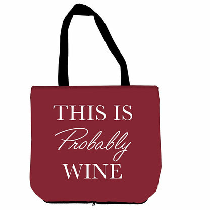 This Is Probably Wine Ceramic Perfect Cup and Compact Tote Giftset, 17 | Plow & Hearth