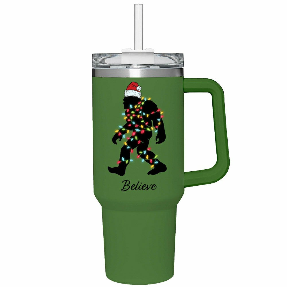 Twas The Night Tumbler Stainless-Steel Trenta Cup w/ Straw, Bigfoot, 3 | Plow & Hearth