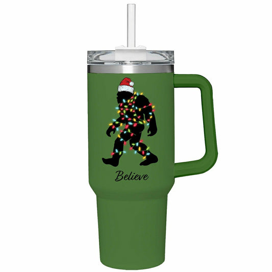 Twas The Night Tumbler Stainless-Steel Trenta Cup w/ Straw, Bigfoot, 3 | Plow & Hearth