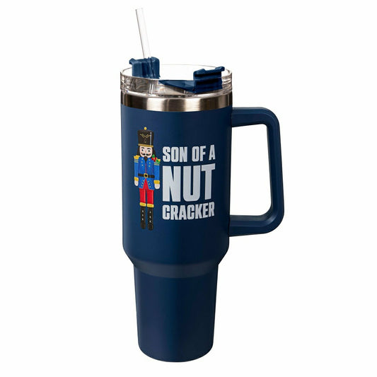 Twas The Night Tumbler Stainless-Steel Canyon Cup w/ Straw, Son Of A N | Plow & Hearth