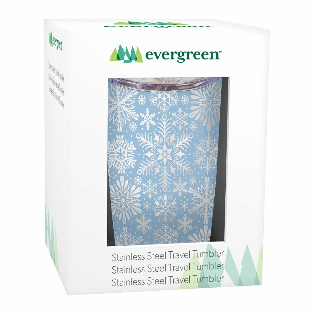 Season To Sparkle Tumbler Stainless-Steel, Snowflakes, 20oz, Gift Box | Plow & Hearth