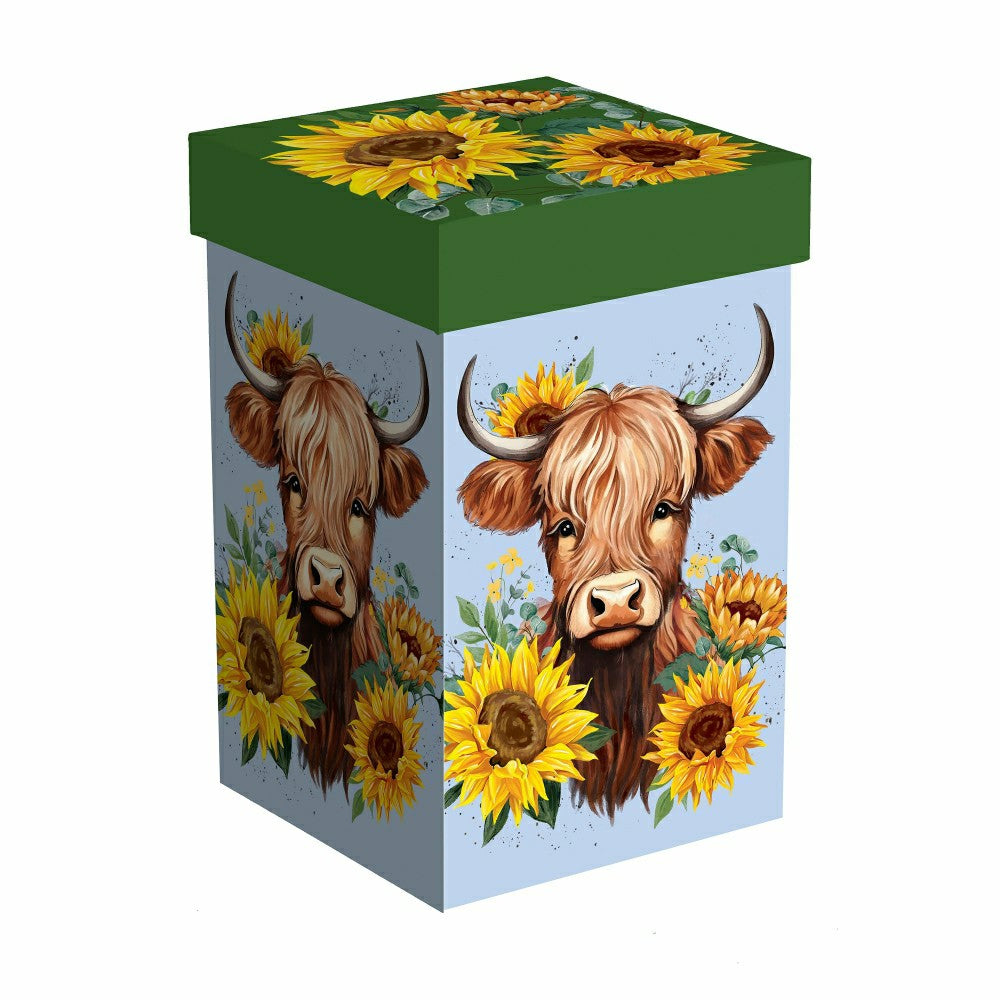 Harvest Blossom Highland Cow and Sunflowers Ceramic Perfect Cup, 17oz, | Plow & Hearth