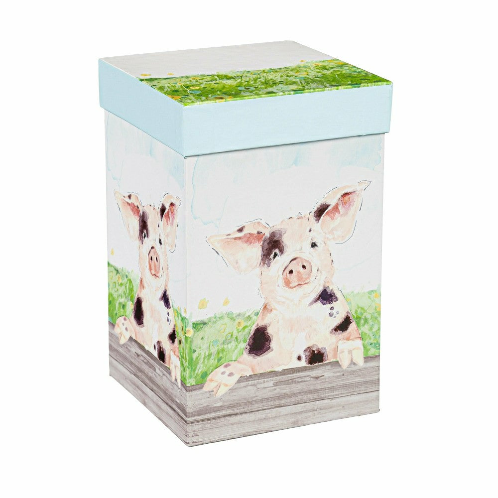 Hillside Pasture Travel Cup Ceramic Perfect Cup, Farm Spotted Pig, 17o | Plow & Hearth