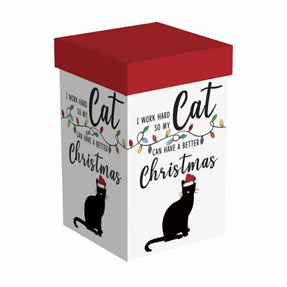 Heartfelt Cheer Travel Cup Ceramic Perfect Cup, Cat, 17oz, Gift Box | Plow & Hearth