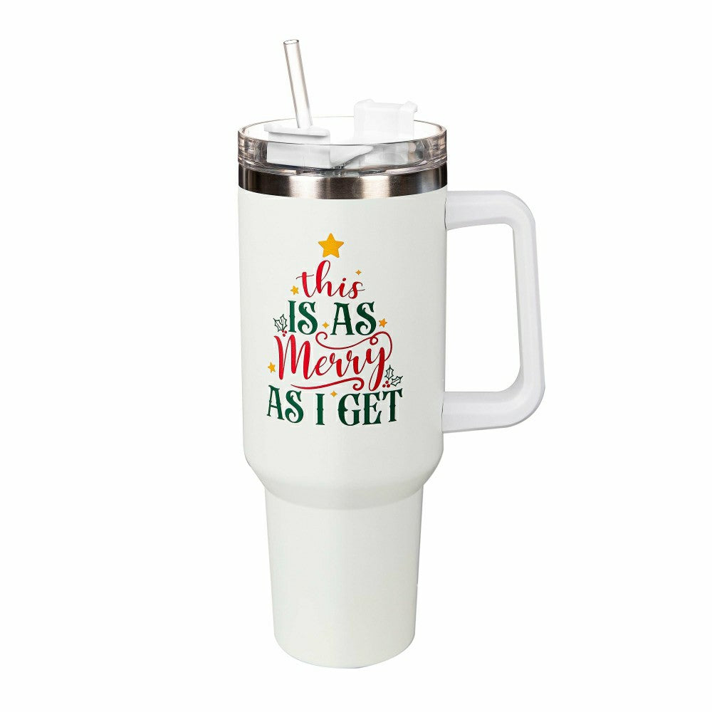 Christmas Vacation Canyon Cup w/ Straw, This Is As Merry As I Get, 40o | Plow & Hearth
