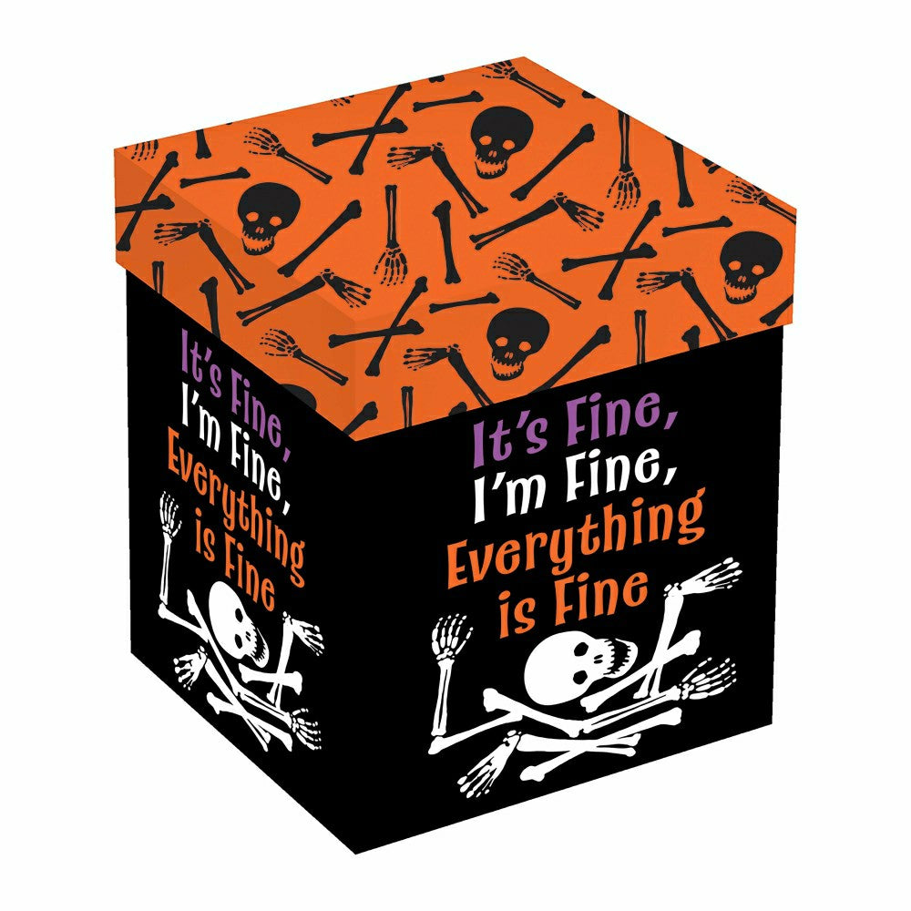 Haunted House Skeleton It's Fine I'm Fine Everything Is Fine Stemless  | Plow & Hearth