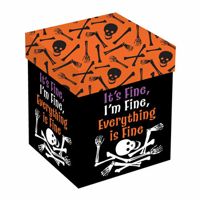 Haunted House Skeleton It's Fine I'm Fine Everything Is Fine Stemless  | Plow & Hearth