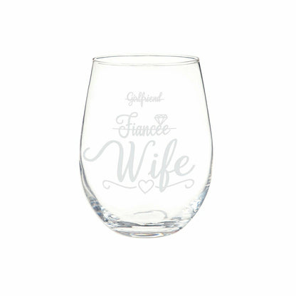 Wedding Stemless Glass and Beer Pint Giftset, 17oz and 16oz, Gift Box | Plow & Hearth