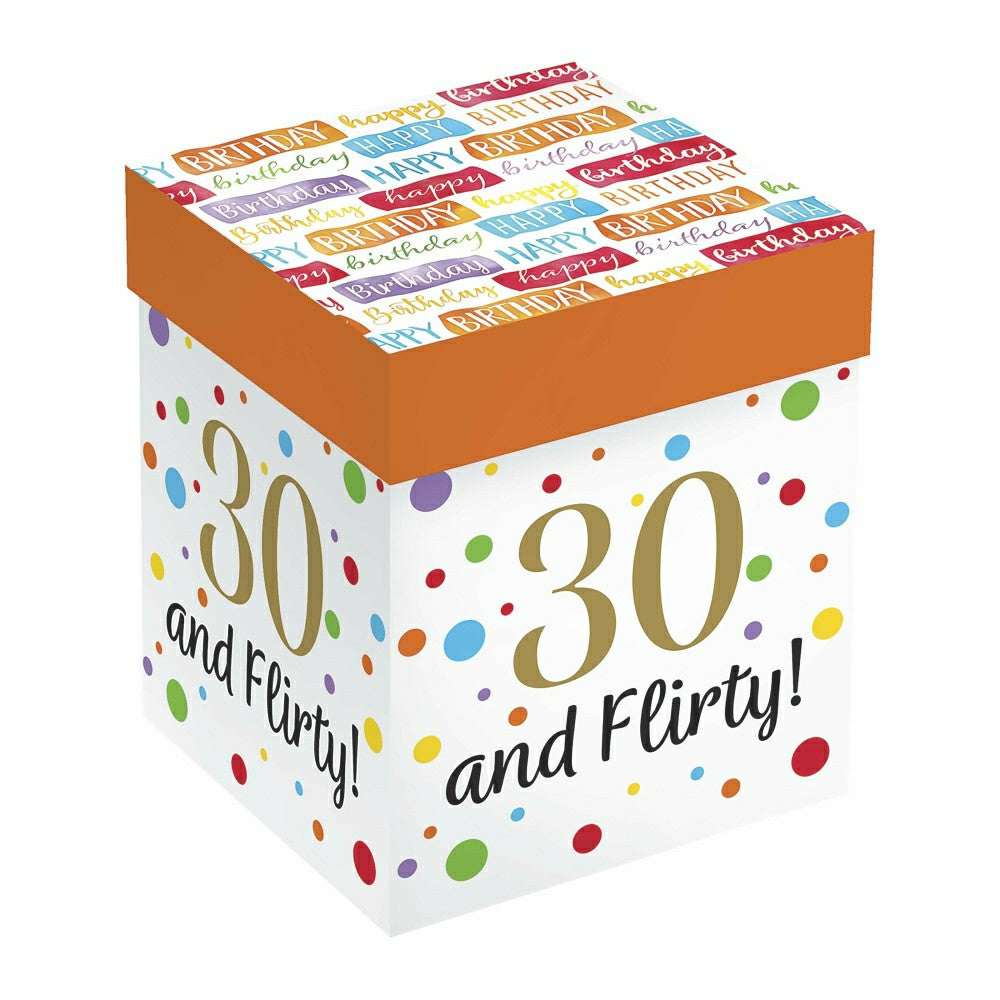 30 and Flirty Stemless Glass, 17oz, Gift Box | Plow & Hearth